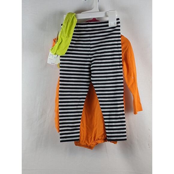Baby Girls 3pc Pumpkin Top Pants Headband Set Cat & Jack Orange 12M Outfit Pjs - Picture 4 of 8